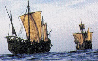 [Image of Pinta and Santa Maria]