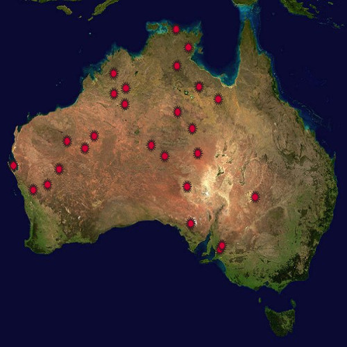 gold rush australia map. Australia map from Earth