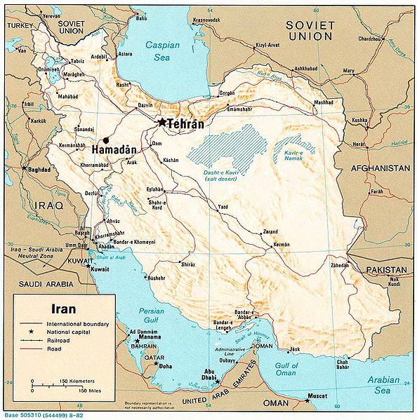 map of iran and neighboring countries. Map of Iran and surrounding